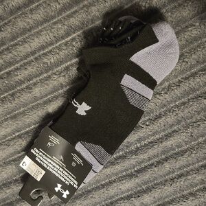 Under Armour Men’s Black and Gray Athletic Crew Socks - 3 Pack